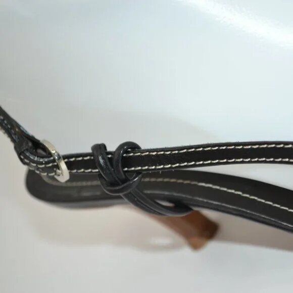 TOD'S Black Structured Minimalist Silver Metal Leather Slingback Kitten Heels 9 - Picture 13 of 15